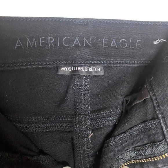 AMERICAN EAGLES Next level stretch Distressed Hi-Rise JEGGING Bk Size 10 Regular - Picture 3 of 7